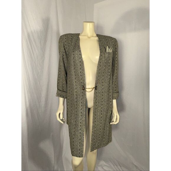 Vintage 90s Women’s Longline Blazer Jacket – Perceptions by Irene B – Size 16 – - Picture 3 of 16